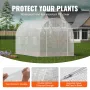 Walk-in Tunnel Greenhouse 2.9x2x1.9 m Galvanized Frame PE Cover White