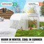 Walk-in Tunnel Greenhouse 2.9x2x1.9 m Galvanized Frame PE Cover White