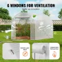 Walk-in Tunnel Greenhouse 2.9x2x1.9 m Galvanized Frame PE Cover White