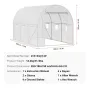 Walk-in Tunnel Greenhouse 2.9x2x1.9 m Galvanized Frame PE Cover White