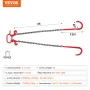 3/8 "X 3 'G80 TOW-kæde J Hook V-Chain Bridle Grab Hook Wrecker