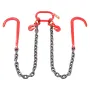 3/8 "X 3 'G80 TOW-kæde J Hook V-Chain Bridle Grab Hook Wrecker
