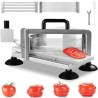 Commercial Tomato Slicer, 1/4"+3/8"+3/16" Tomato Cutter Slicer, Stainless Steel Heavy Duty Tomato Slicer Machine, Manual Tomato
