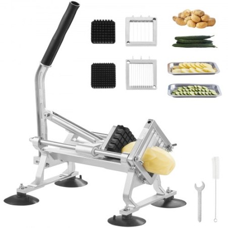 Commercial Vegetable Slicer, 1/4"+3/8"+1/2" Fruit Slicer, Stainless Steel and Aluminum Alloy Vegetable Cutter Slicer Machine,