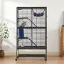 64.6 "Metal Small Animal Cage 4-lags rullende ilderbur med