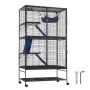 64.6 "Metal Small Animal Cage 4-lags rullende ilderbur med