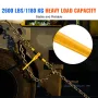 Ratchet Chain Binders, 1/4"-5/16", 2600 lbs Safe Working Load, 4 Pack Load Binder with 2 Grab Hooks, Tie Downs for Transport Cha