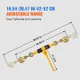 Ratchet Chain Binders, 1/4"-5/16", 2600 lbs Safe Working Load, 4 Pack Load Binder with 2 Grab Hooks, Tie Downs for Transport Cha