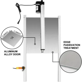 Automatiske kyllingdøråbner -sæt med let sensorinduktion 12.6x11.8 "Automatisk and coop -døråbner med infrarød sensor