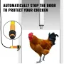 Automatic chicken door opening kit 12.6x11.8 inch automatic duck cage door opening infrared detection duck goose door opening to