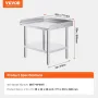 Arbejdstabel i rustfrit stål Tabel 24 "X28" Commercial Food