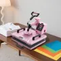 Heat Press Machine 30.5x38.1 cm 8 in 1 with 850.5 g Tumbler Press T-Shirts Pink
