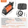 12V Portable Tire Inflator, 7.06CFM Heavy Duty Air Compressor, 150PSI Offroad Air Pump with Adapters for Car SUV RV Truck - Incl