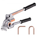 Pipe Tube Bender, 1/4", 3/8", 1/2" OD, 3 in 1 Manual Level Tube Bender, 180Â° Copper Aluminum Pipes Bending Tools for HVAC Air