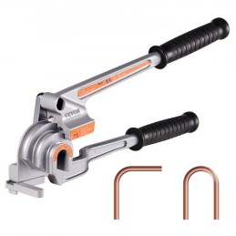 Pipe Tube Bender, 1/4", 3/8", 1/2" OD, 3 in 1 Manual Level Tube Bender, 180Â° Copper Aluminum Pipes Bending Tools for HVAC Air