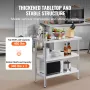 Rustfrit stål madpræparat Tabel Kommercielt køkkenarbejde Tabel