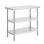 Stainless Steel Food Prep Table Commercial Kitchen Work Table 45.7x91.4 cm