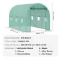 Drivhus til indkørselstunnel 9,58x6,43x6,23 fod galvaniseret