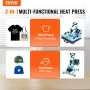 Heat Press Machine 12x15 i 2 i 1 varmeoverførselsmaskine til