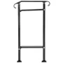Wrought Iron Handrail, Fit 1 or 2 Steps Outdoor Stair Railing, Adjustable Front Porch Hand Rail, Black Transitional Hand Railing