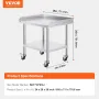 Rustfrit stål Arbejdstabel 24 "X28" Commercial Food Prep Table