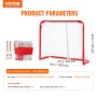 Youth Street Hockey Net, Indoor Outdoor Steel Hockey Goal, Portable Lightweight Youth Street + Roller for Kids, Junior Hockey Tr