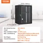 15U Wall Mount Network Server Rack Cabinet kabinet 18 ''