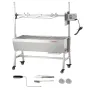 Upgrade Rotisserie Grill, 35 Inch 90 Lbs Capacity, BBQ Whole Pig Lamb Goat Charcoal Spit Grill, Electric 42W Motor Stainless Ste