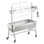 Upgrade Rotisserie Grill, 35 Inch 90 Lbs Capacity, BBQ Whole Pig Lamb Goat Charcoal Spit Grill, Electric 42W Motor Stainless Ste