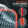 Hockey Goal with Backstop and Targets Street Outdoor Steel Hockey Net 182.9 cm