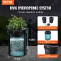 DWC Hydroponics Grow System, Hydroponic Growing System with Top Drip Kit, Deep Water Culture 5-Gallon 2 Buckets, with Air Pump, 