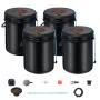 DWC Hydroponics Grow System, Hydroponic Growing System, Deep Water Culture 5-Gallon 4 Buckets, DWC System with Air Pump, Air Sto