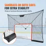 Hockey Goal Backstop Net Street Hockey Sport Target Netting Outdoor 3.7x2.1 m