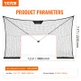 Hockey Goal Backstop Net Street Hockey Sport Target Netting Outdoor 3.7x2.1 m