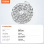 Proof Coil Chain, 5/16" x 6', 1980 lbs Safe Working Load, Zinc Plated Proof Tested Coil Chain with Two Quick Links, Galvanized C