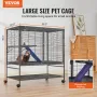 39 "Metal Small Animal Cage 2-lags rullende ilderbur med bakke