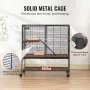 39 "Metal Small Animal Cage 2-lags rullende ilderbur med bakke