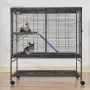 39 "Metal Small Animal Cage 2-lags rullende ilderbur med bakke