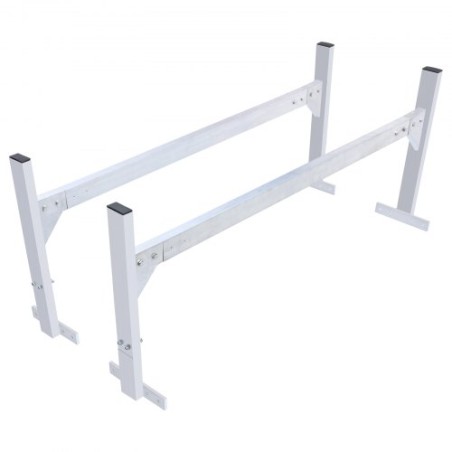 Van Roof Ladder Rack, 2 barer Aluminiumslegering Tagstigerstativer, 181 kg kapacitet Regn-gutter Van Tag rack, justerbar længde