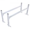 Van Roof Ladder Rack, 2 barer Aluminiumslegering Tagstigerstativer, 181 kg kapacitet Regn-gutter Van Tag rack, justerbar længde