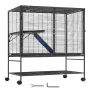 39 "Metal Small Animal Cage 2-lags rullende ilderbur med bakke