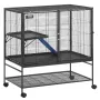 39 "Metal Small Animal Cage 2-lags rullende ilderbur med bakke