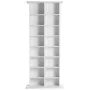 Media Storage Cabinet 8 Layers Adjustable DVD Shelves Holds 464 CDs White