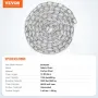 Proof Coil Chain, 3/16" x 10', 1100 lbs Safe Working Load, Zinc Plated Proof Tested Coil Chain with Two Quick Links, Galvanized 