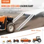 Loading Ramps, 2 Pcs 2400 x 380 mm, Durable Aluminum and Heavy-Duty Trailer Ramp Set with Anti-Slip Plates, 6000 Lbs Combined Ca