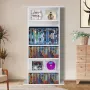 Medieopbevaringsskab 5 lag Justerbare DVD -hylder holder 240