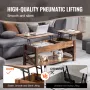 Lift Top Coffee Table, 47.5 in Rectangle Coffee Table with Extra Storage Pockets, Pop Up Coffee Table for Living Room, Brown
