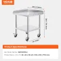 Rustfrit stål Arbejdstabel 24 "X24" Commercial Food Prep Table