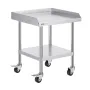 Stainless Steel Work Table 61x61 cm Commercial Food Prep Table W/ 4 Casters