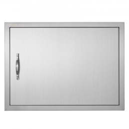 BBQ Access Door, 685x508 mm Single Outdoor Kitchen Door, Stainless Steel Flush Mount Door, Wall Vertical Door with Handle, for